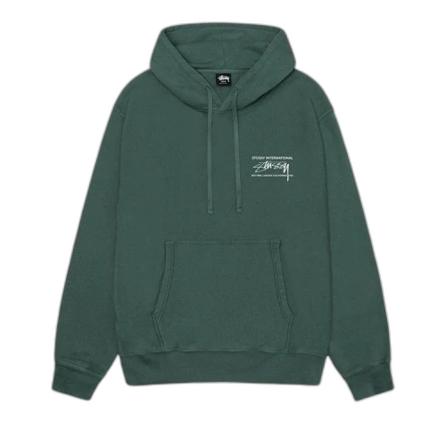 Stussy Smooth International Hoodie Pigment Dyed 'Forest'
