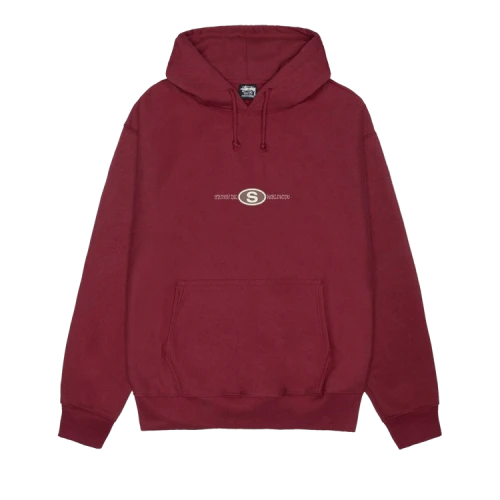 Stussy Worldwide Dot Hoodie Wine