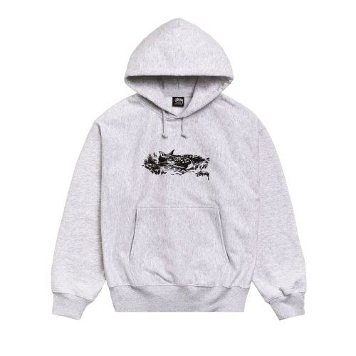 Stussy Fawn Hoodie 'Ash Heather'