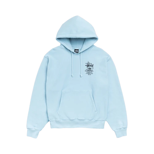 Stussy Summer Classics Hoodie Garment Dyed 'Sky Blue'