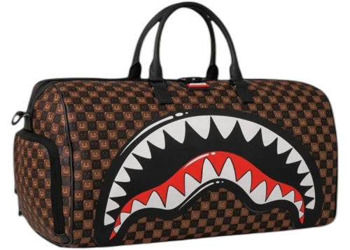 Sprayground Brown Check (Gym/Travel) Duffel Bag Brown/Black