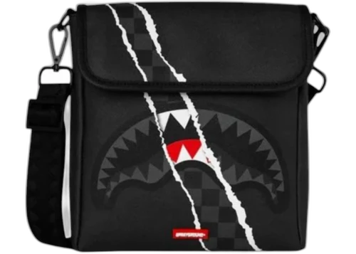 Sprayground Rip Unisex Camo Sling/Messenger Bag Grey/Black