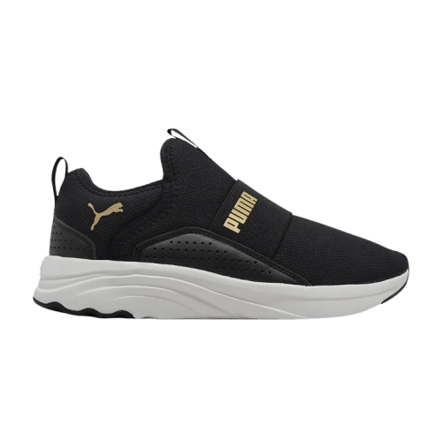 Puma Softride Sophia Slip-On Black Team Gold (Women's)