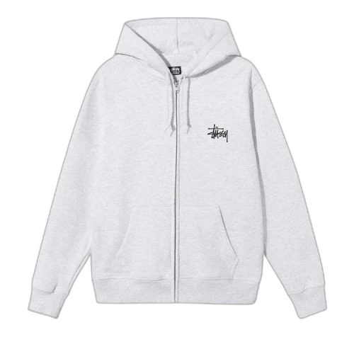 Stussy Basic Zip Hood 'Ash Heather'