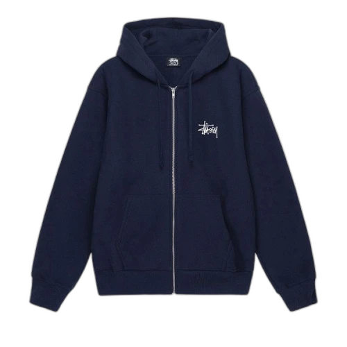 Stussy Basic Zip Hoodie 'Navy'