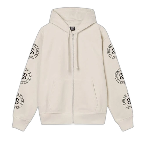 Stussy Seal Zip Hoodie 'Putty'