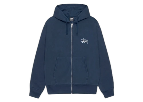 Stussy Basic Stussy Zip Hoodie Navy