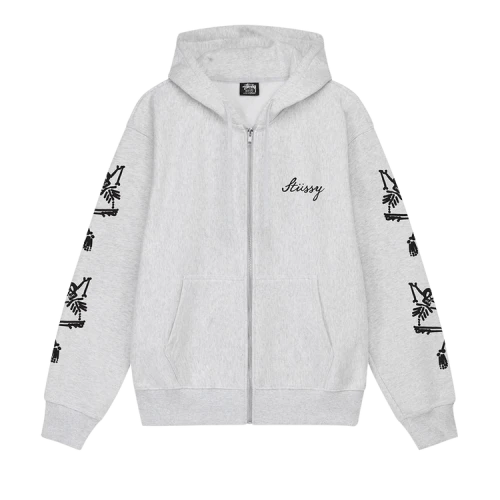 Stussy Paradise Lost Zip Hoodie 'Ash Heather'