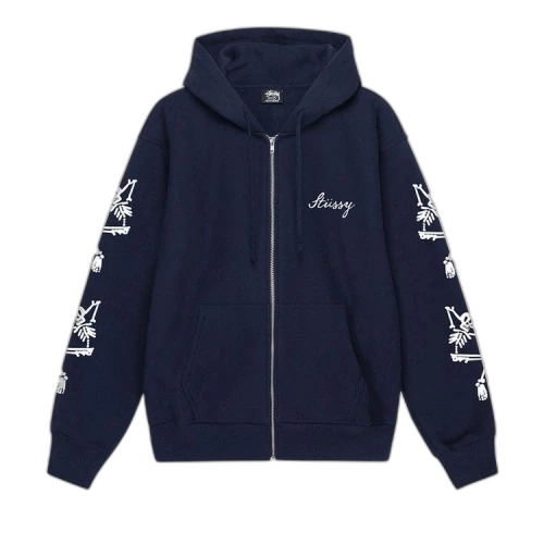 Stussy Paradise Lost Zip Hoodie 'Navy'