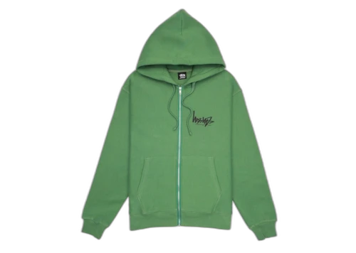 Stussy Flipped Zip Hoodie Green