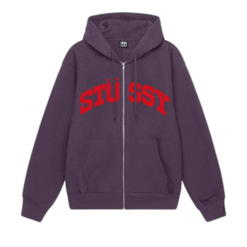 Stussy Block Sport Zip Hoodie 'Grape'