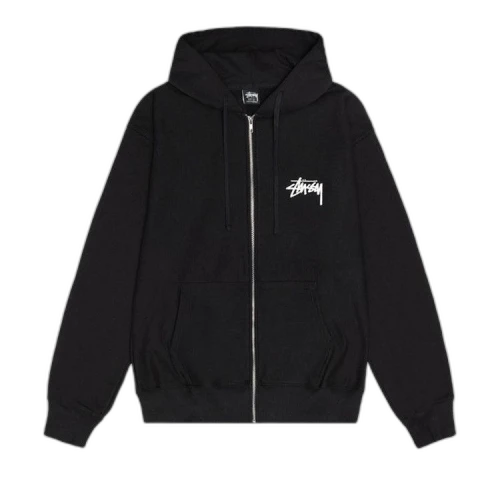 Stussy Shattered Zip Hoodie Black
