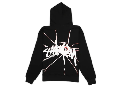 Stussy Shattered Zip Hoodie Black