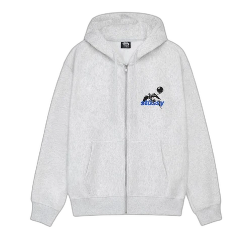 Stussy Apocalypse Zip Hoodie 'Ash Heather'