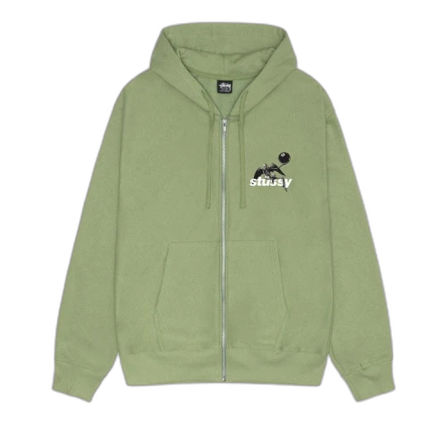 Stussy Apocalypse Zip Hoodie 'Moss'