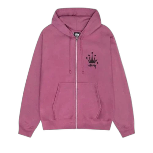 Stussy Regal Crown Zip Hoodie Berry