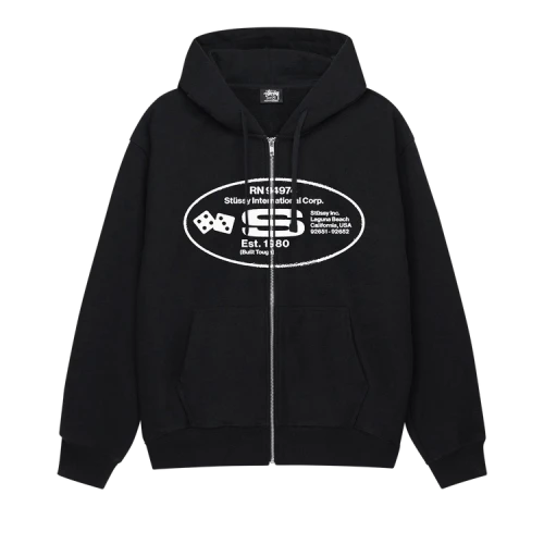 Stussy Oval Corp. Zip Hood 'Black'
