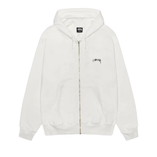 Stussy Smooth Stock Pigment Dyed Zip Hoodie 'Natural'