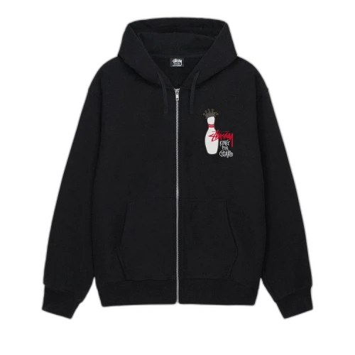 Stussy Kingpin Zip Hoodie Black