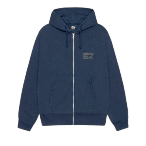 Stussy DNA Zip Hoodie Navy