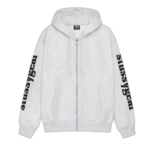Stussy Gear Zip Hoodie 'Ash Heather'