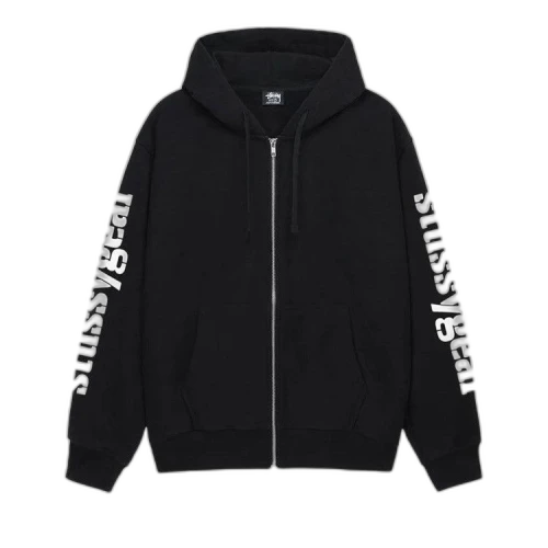 Stussy Gear Zip Hoodie Black