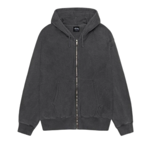 Stussy Buana Pigment Dyed Zip Hoodie Black