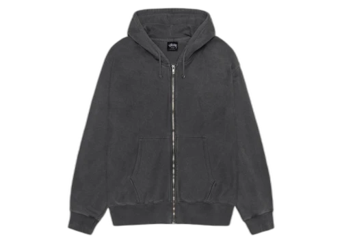 Stussy Buana Pigment Dyed Zip Hoodie Black