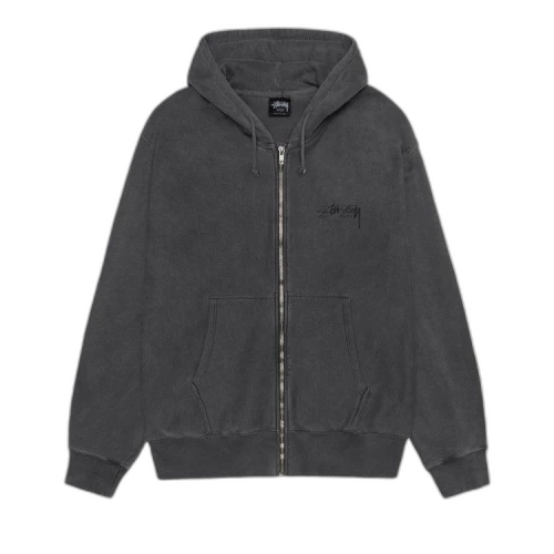 Stussy Modern Age Zip Hoodie Pigment Dyed 'Black'
