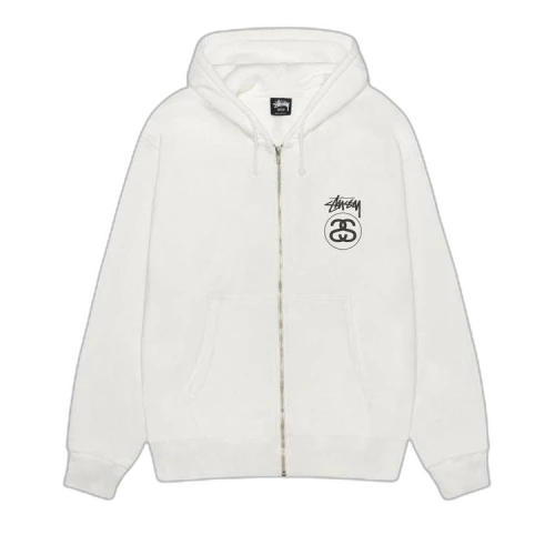 Stussy Stock Link Zip Hoodie Pigment Dyed 'Natural'