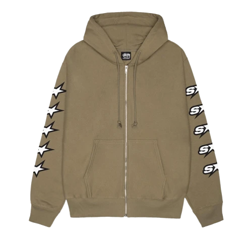 Stussy Speedway Zip Hoodie Army