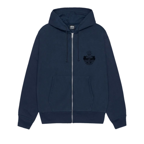 Stussy Built To Last Zip Hoodie Navy