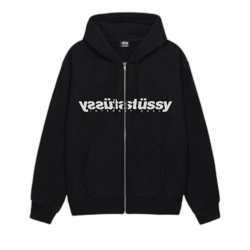 Stussy Mirror Zip Hoodie Black