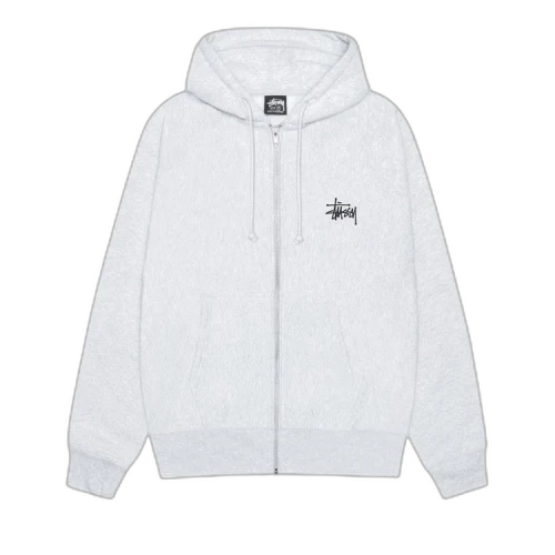 Stussy Big & Meaty Zip Hoodie 'Ash Heather'
