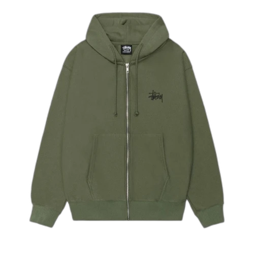 Stussy Big & Meaty Zip Hoodie 'Olive'