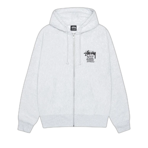Stussy Welder Zip Hoodie 'Ash Heather'