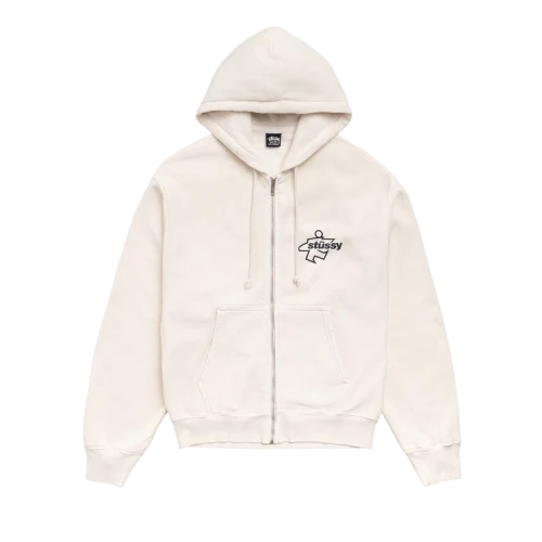Stussy Surf Size Zip Hoodie 'Bone'