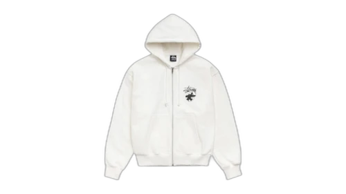Stussy Long Haul Zip Hoodie Off White