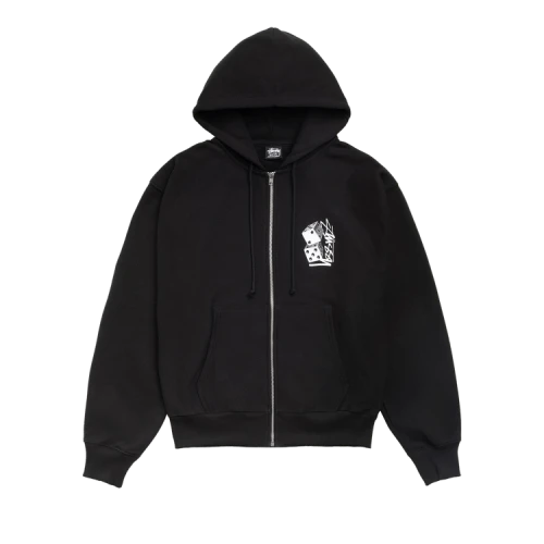 Stussy Tall Dice Zip Hoodie 'Black'