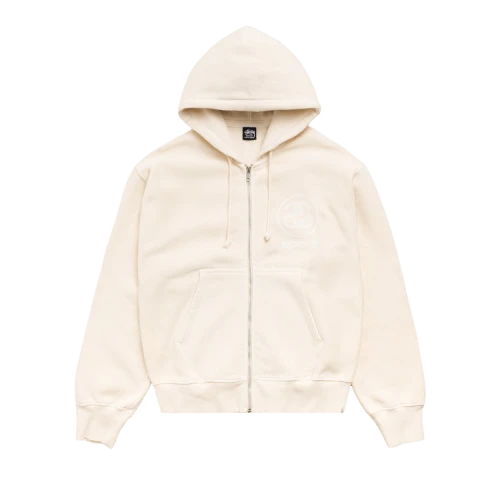 Stussy Link Sport Zip Hoodie Garment Dyed 'Bone'