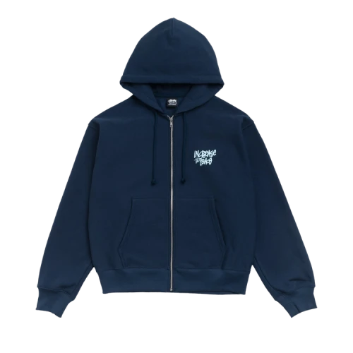 Stussy Peace Increased Zip Hoodie 'Navy'