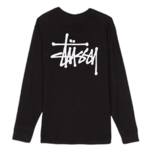 Stussy Classic Basic Printing Long Sleeves Black
