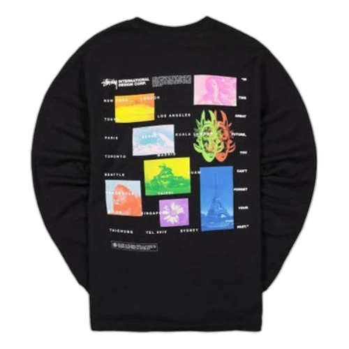 Stussy Unisex Great Future Round-neck Swea Black