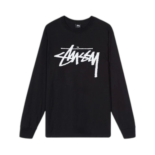 Stussy Stock Long-Sleeve Tee 'Black'