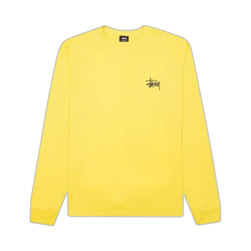 Stussy Basic Long-Sleeve Tee 'Lemon'