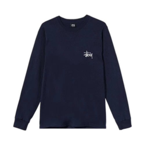 Stussy Basic Long-Sleeve Tee 'Navy'