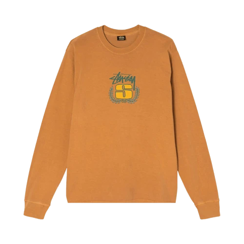 Stussy S Wreath Pigment Dyed Long-Sleeve 'Copper'