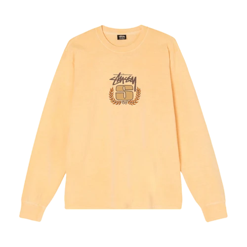 Stussy S Wreath Pigment Dyed Long-Sleeve 'Peach'