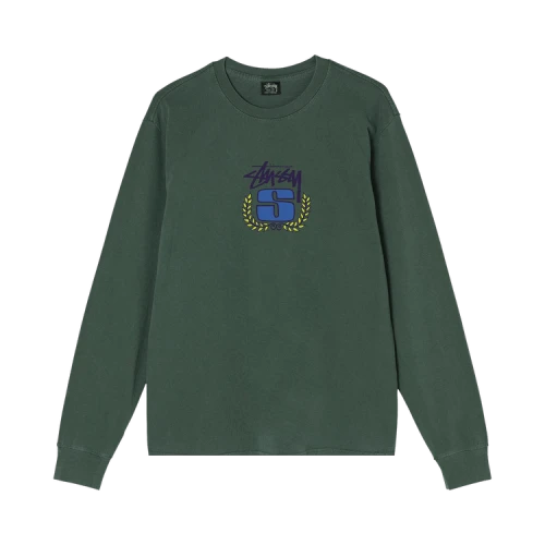 Stussy S Wreath Pigment Dyed Long-Sleeve 'Pine'