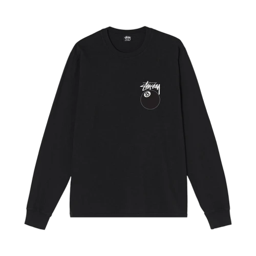 Stussy 8 Ball Pigment Dyed Long-Sleeve Tee 'Black'